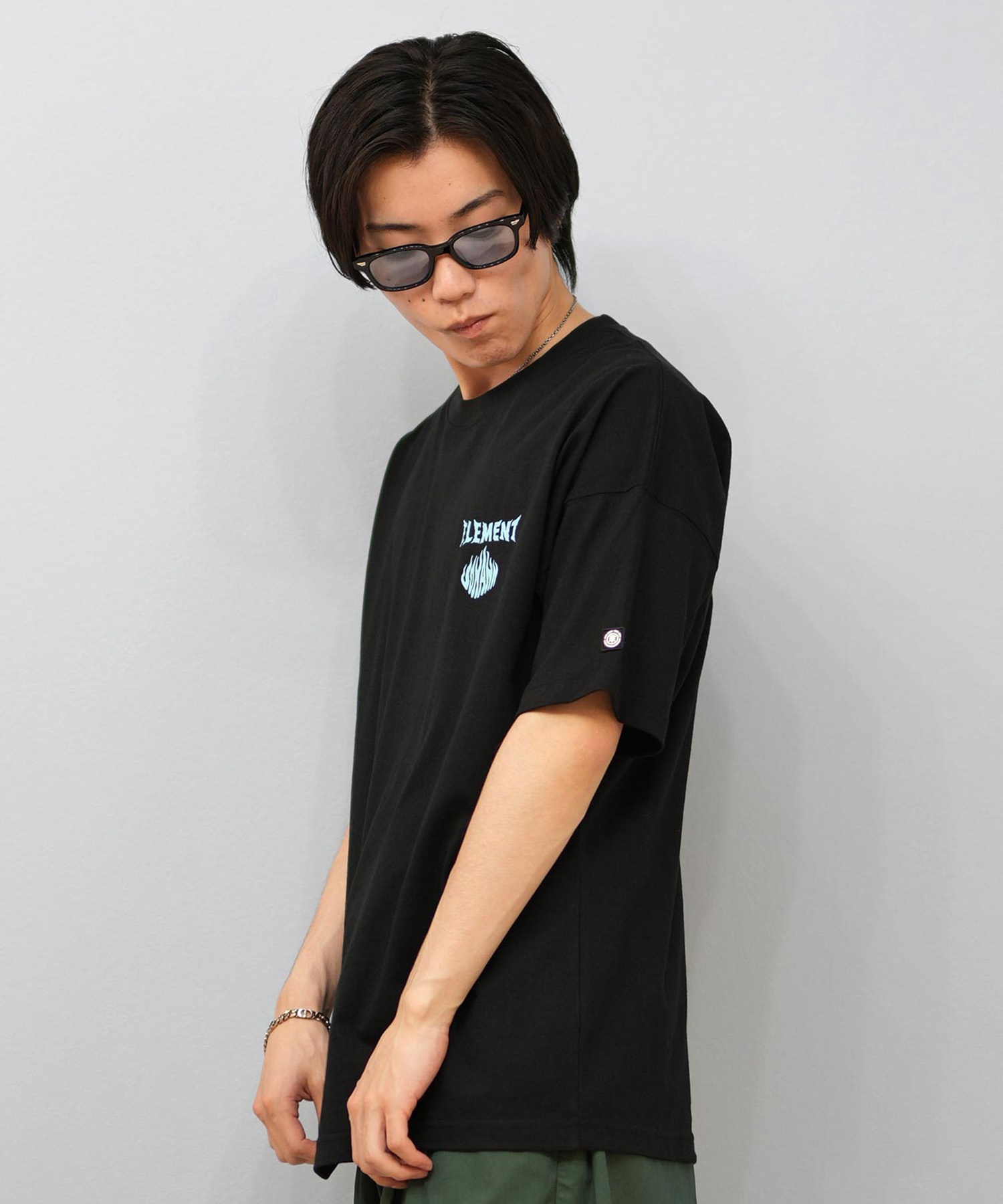 ELEMENT エレメント × JOHANN ヨハン コラボ 半袖 Tシャツ メンズ バックプリント オーバーサイズ BF02A-218(WHT-M)