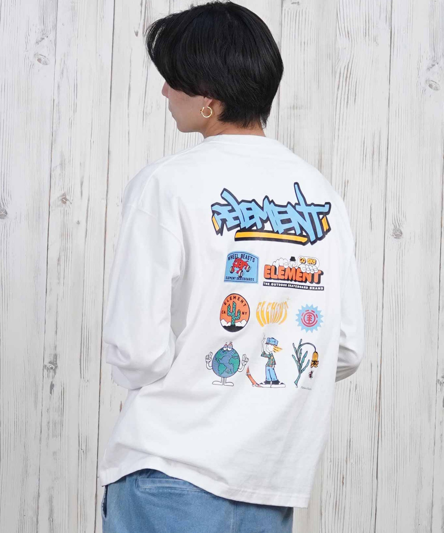 ELEMENT エレメント 長袖 Tシャツ メンズ ロンT バックプリント