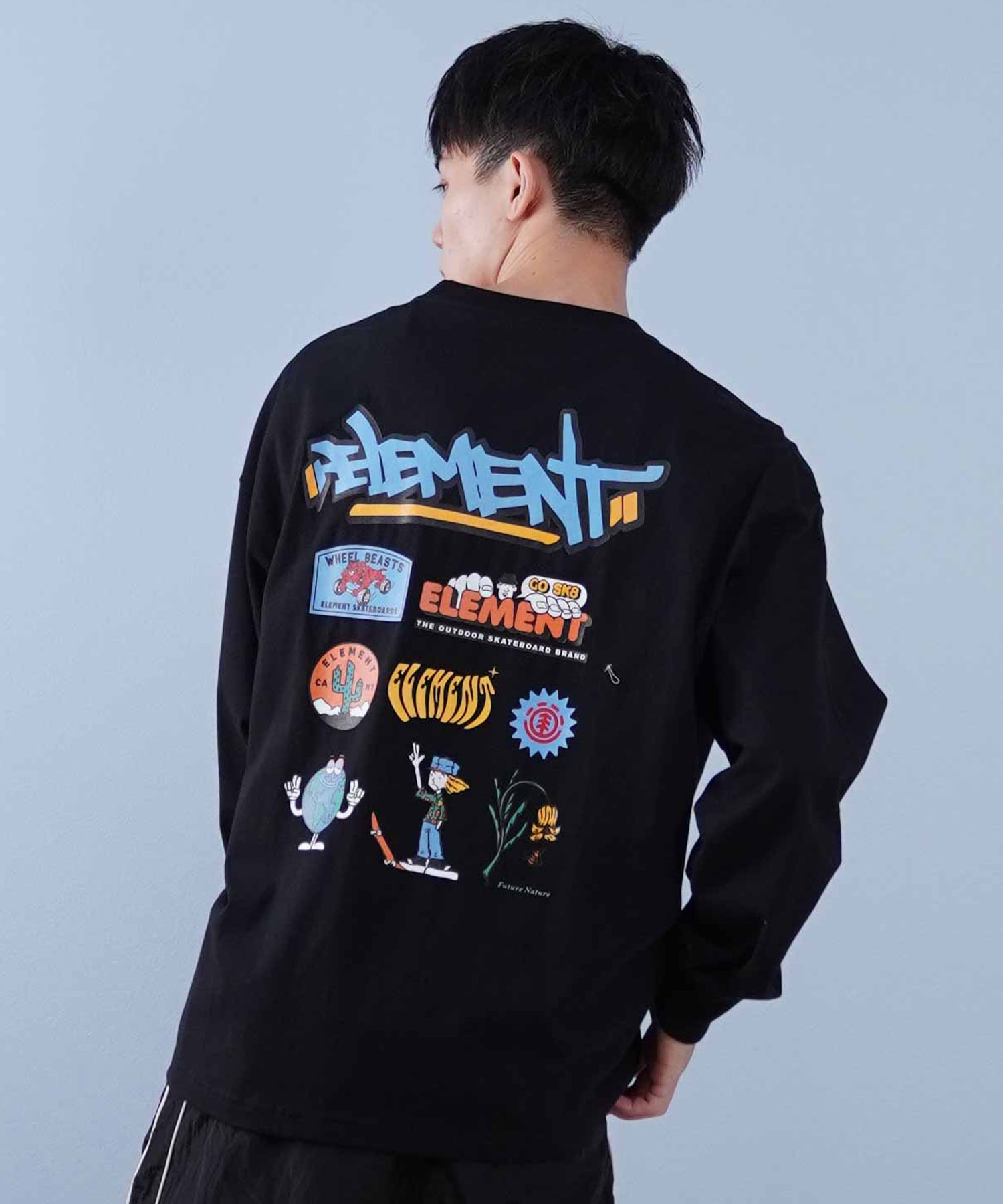 ELEMENT エレメント 長袖 Tシャツ メンズ ロンT バックプリント BF021