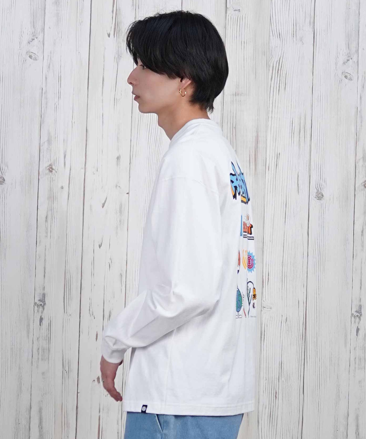 ELEMENT エレメント 長袖 Tシャツ メンズ ロンT バックプリント BF021