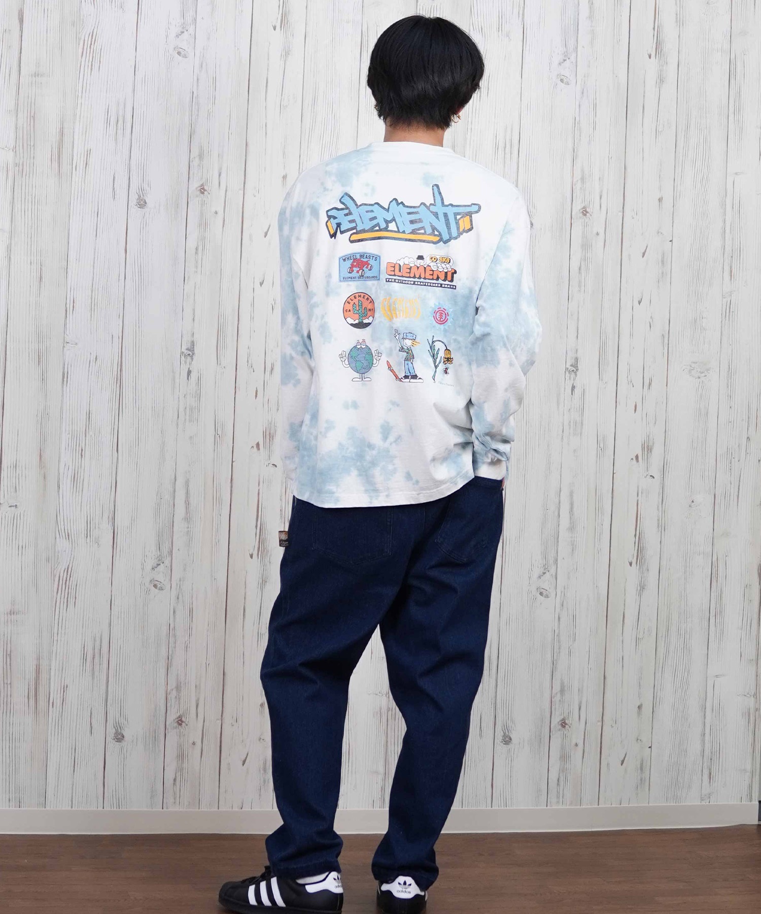 ELEMENT エレメント 長袖 Tシャツ メンズ ロンT バックプリント BF021