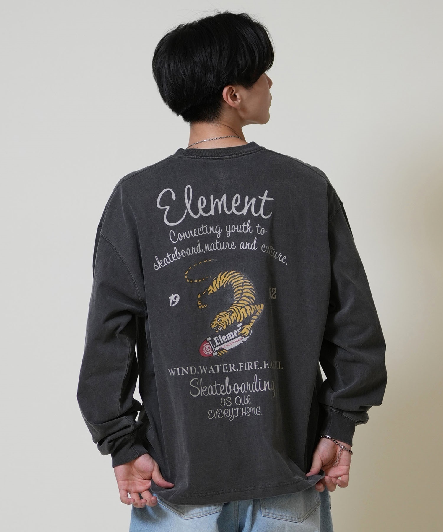 ELEMENT エレメント 長袖 Tシャツ ロンT メンズ 古着風 ヴィンテージ