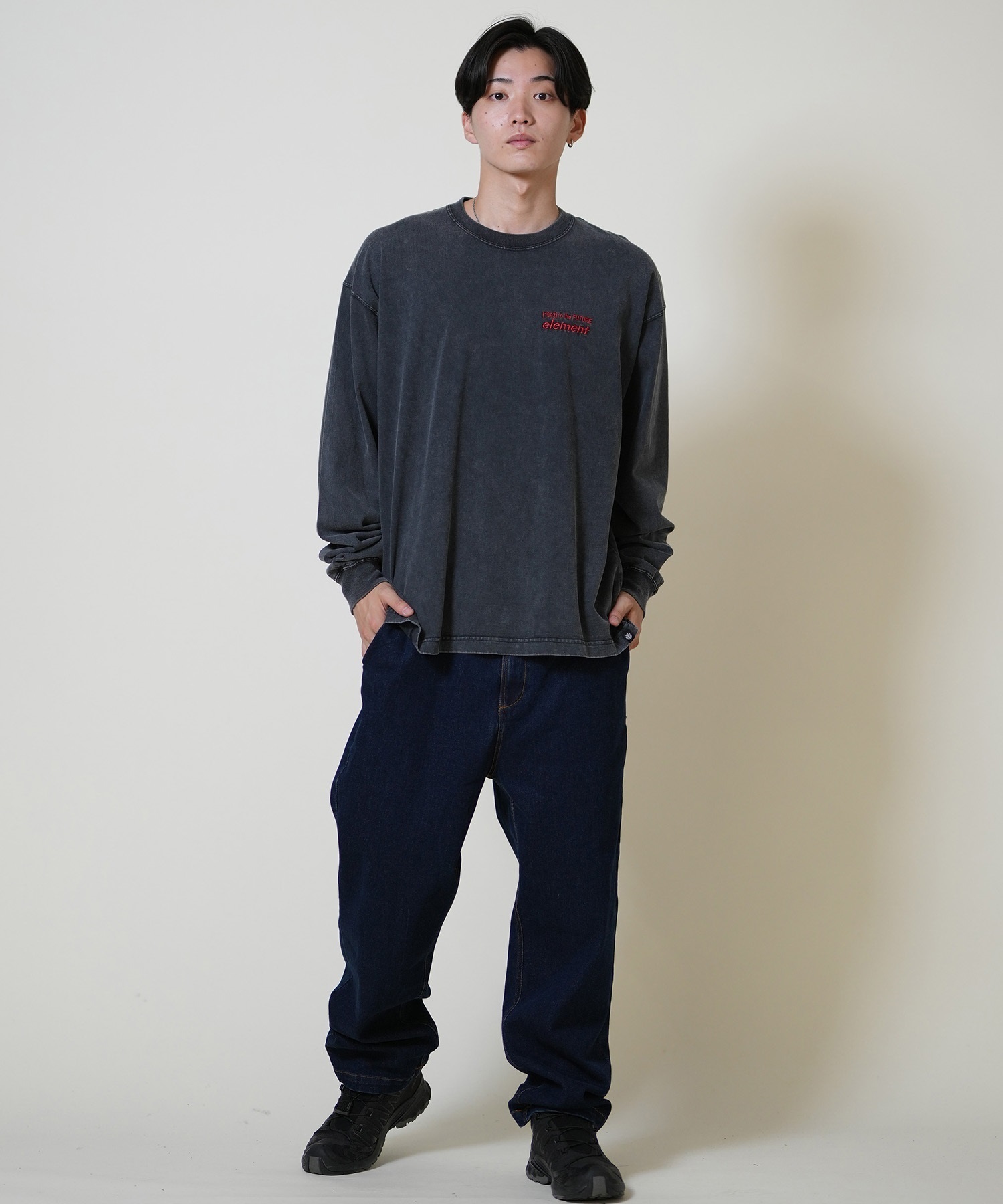 ELEMENT エレメント 長袖 Tシャツ ロンT メンズ 古着風 ヴィンテージ