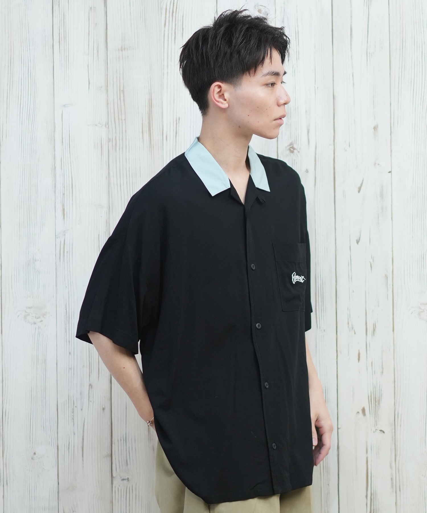 ELEMENT エレメント 半袖 シャツ メンズ ボーリングシャツ バック
