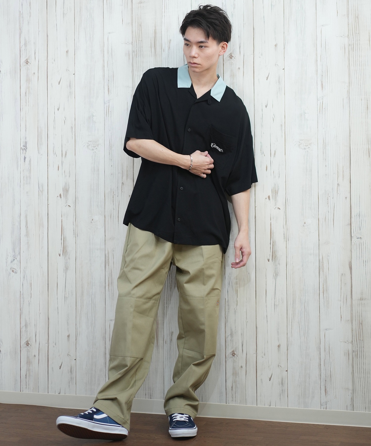 ELEMENT エレメント 半袖 シャツ メンズ ボーリングシャツ バック