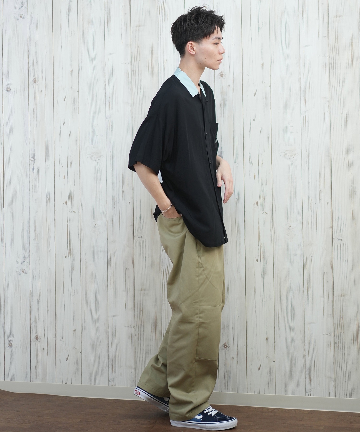 ELEMENT エレメント 半袖 シャツ メンズ ボーリングシャツ バック