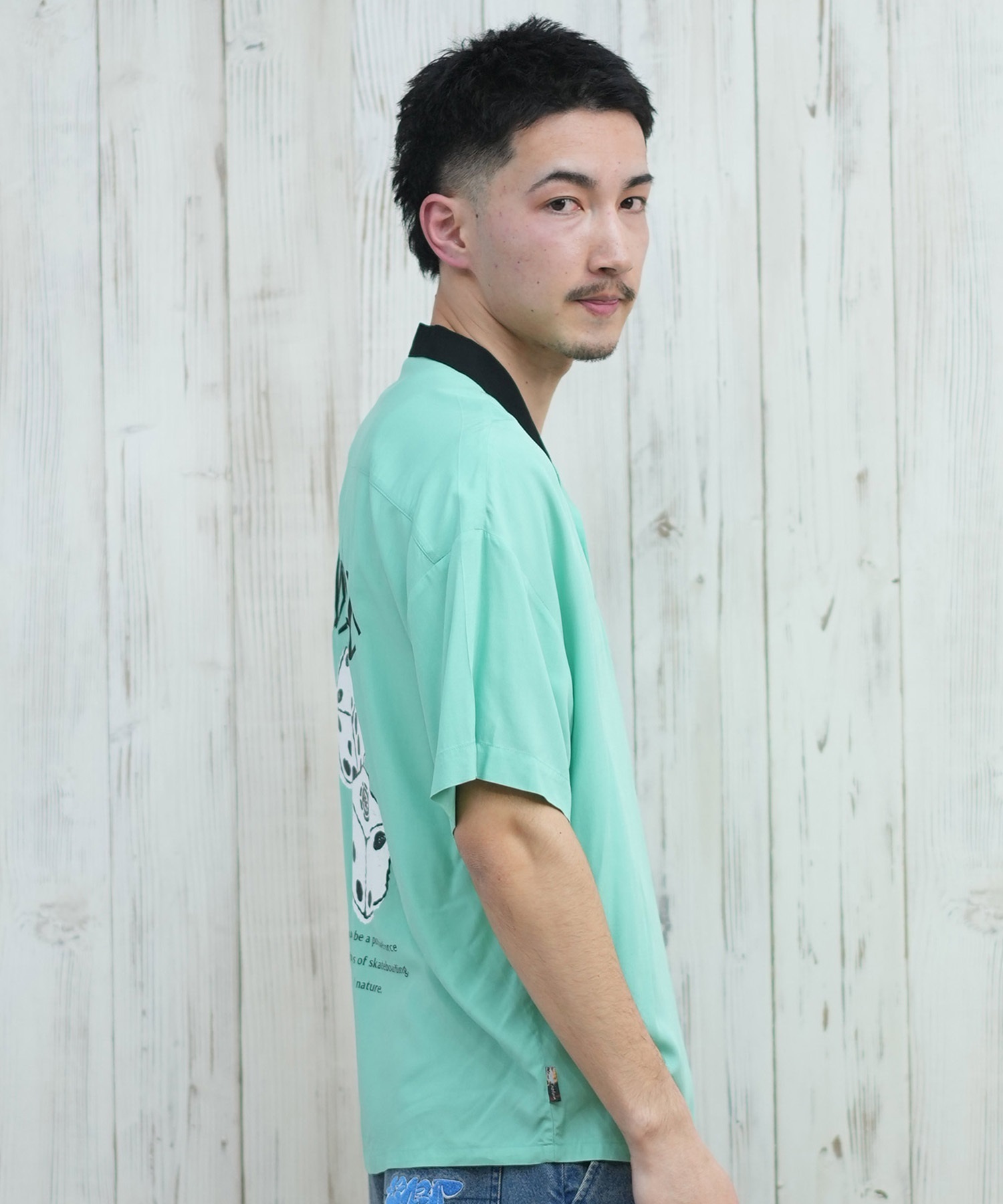 ELEMENT エレメント 半袖 シャツ メンズ ボーリングシャツ バック