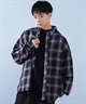 ELEMENT エレメント 長袖 シャツ メンズ チェックシャツ ビッグシルエット BF021-101(WHT-M)
