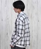 ELEMENT エレメント 長袖 シャツ メンズ チェックシャツ ビッグシルエット BF021-101(WHT-M)