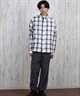 ELEMENT エレメント 長袖 シャツ メンズ チェックシャツ ビッグシルエット BF021-101(WHT-M)