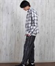 ELEMENT エレメント 長袖 シャツ メンズ チェックシャツ ビッグシルエット BF021-101(WHT-M)