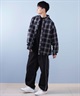ELEMENT エレメント 長袖 シャツ メンズ チェックシャツ ビッグシルエット BF021-101(WHT-M)