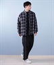 ELEMENT エレメント 長袖 シャツ メンズ チェックシャツ ビッグシルエット BF021-101(WHT-M)