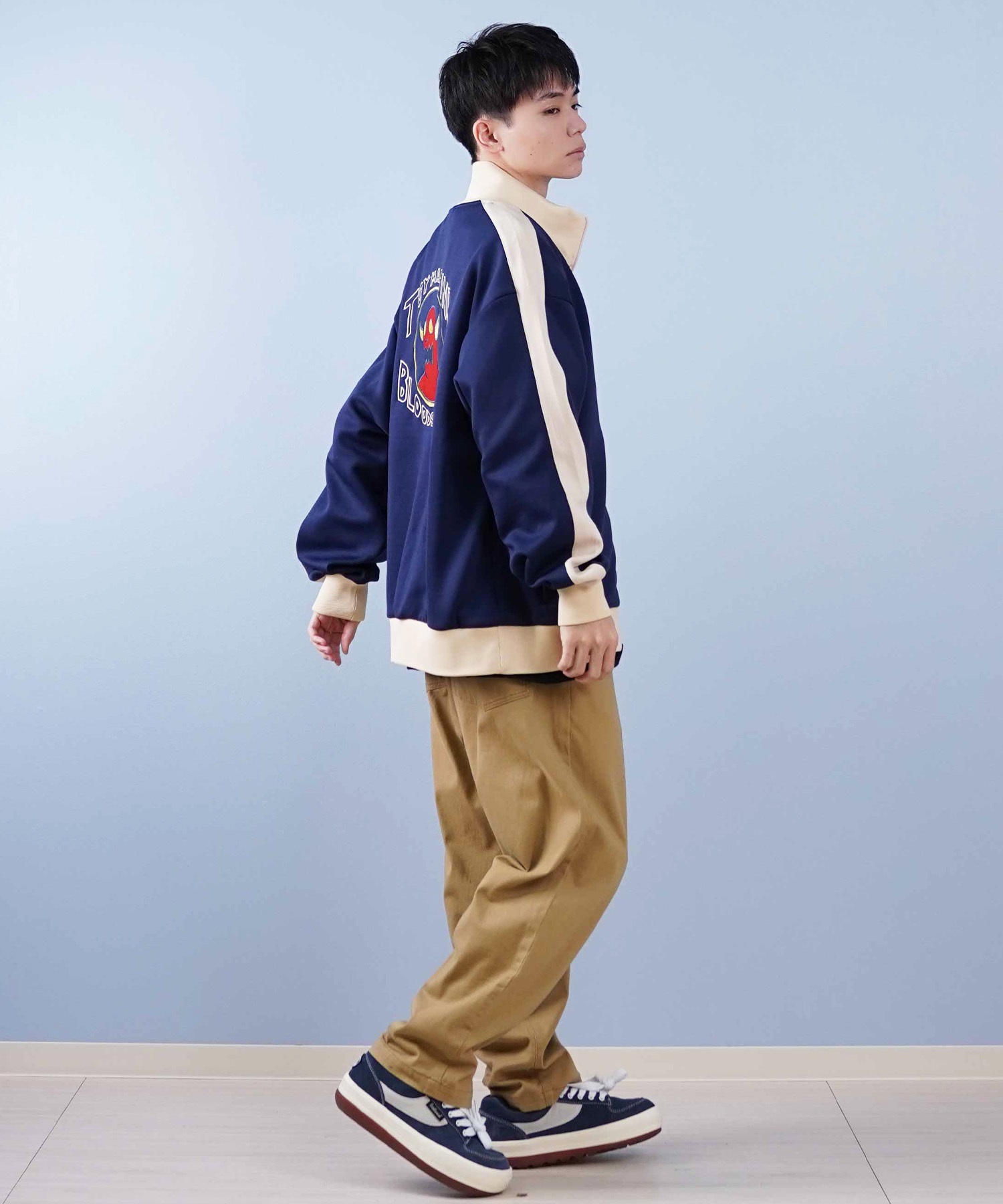 ELEMENT エレメント ロングパンツ メンズ ロンパン ワイドシルエット ワンポイント BF021-700(BDM-M)
