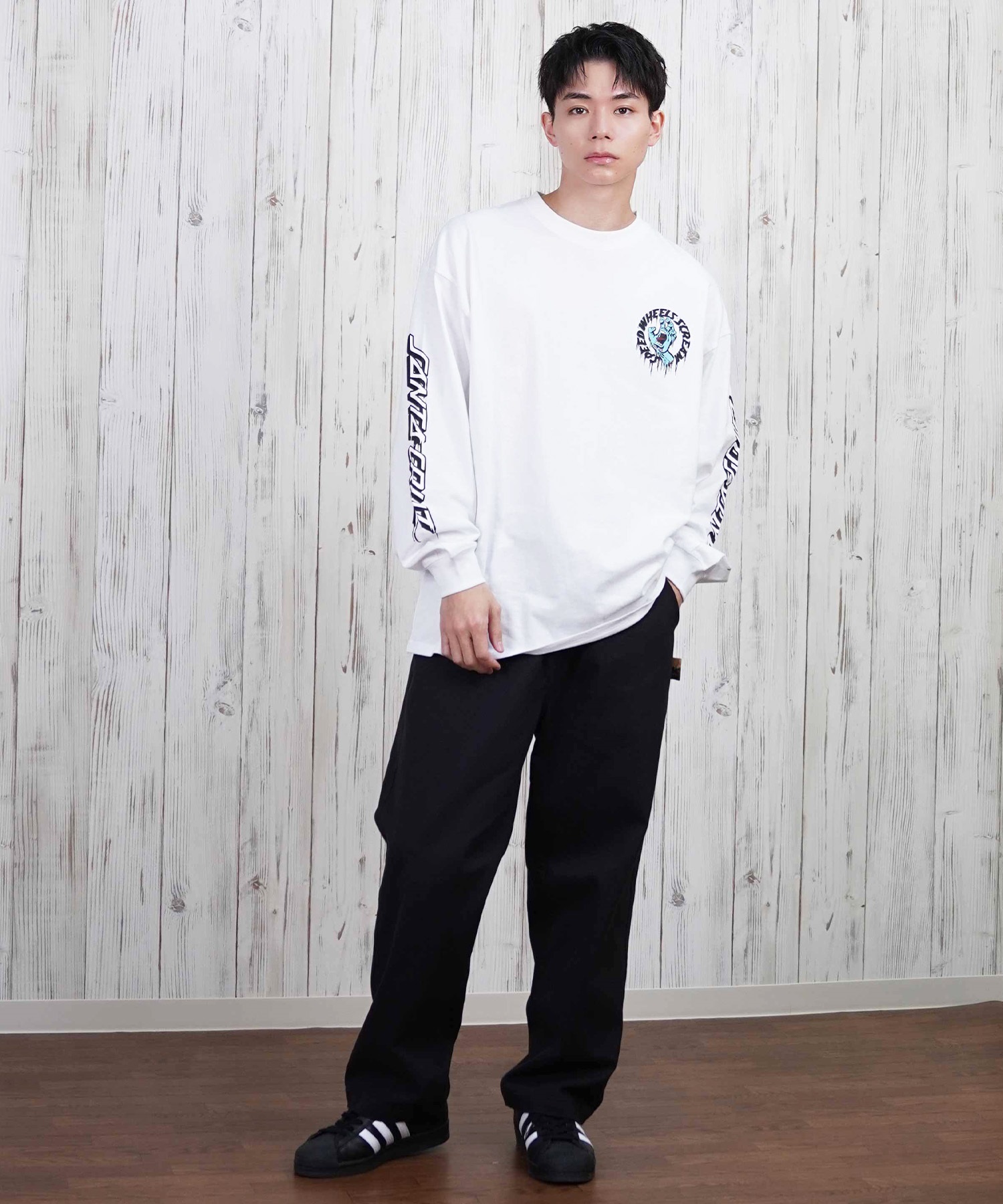 ELEMENT エレメント ロングパンツ メンズ ロンパン ワイドシルエット ワンポイント BF021-700(BDM-M)