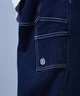 ELEMENT エレメント ロングパンツ デニム メンズ ロンパン ワイドシルエット ワンポイント BF021-701(BDM-M)