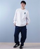 ELEMENT エレメント ロングパンツ デニム メンズ ロンパン ワイドシルエット ワンポイント BF021-701(BDM-M)