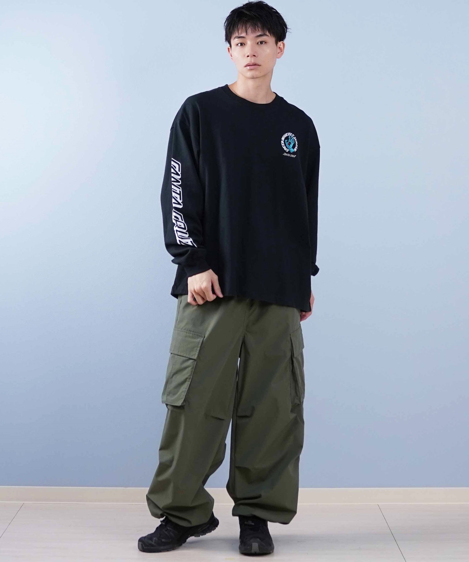 ELEMENT エレメント ロングパンツ カーゴパンツ メンズ ロンパン ストレートシルエット ルーズフィット BF021-710(FBK-M)