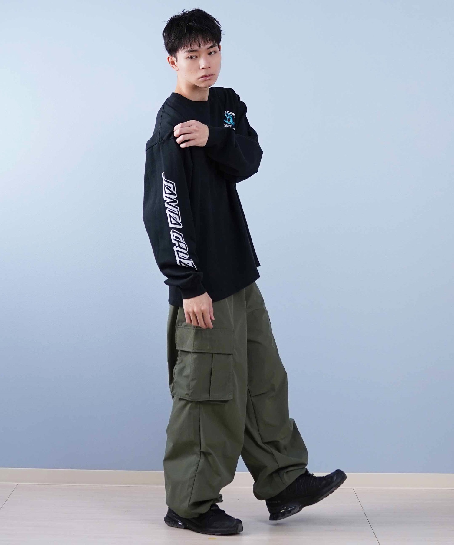 ELEMENT エレメント ロングパンツ カーゴパンツ メンズ ロンパン ストレートシルエット ルーズフィット BF021-710(FBK-M)