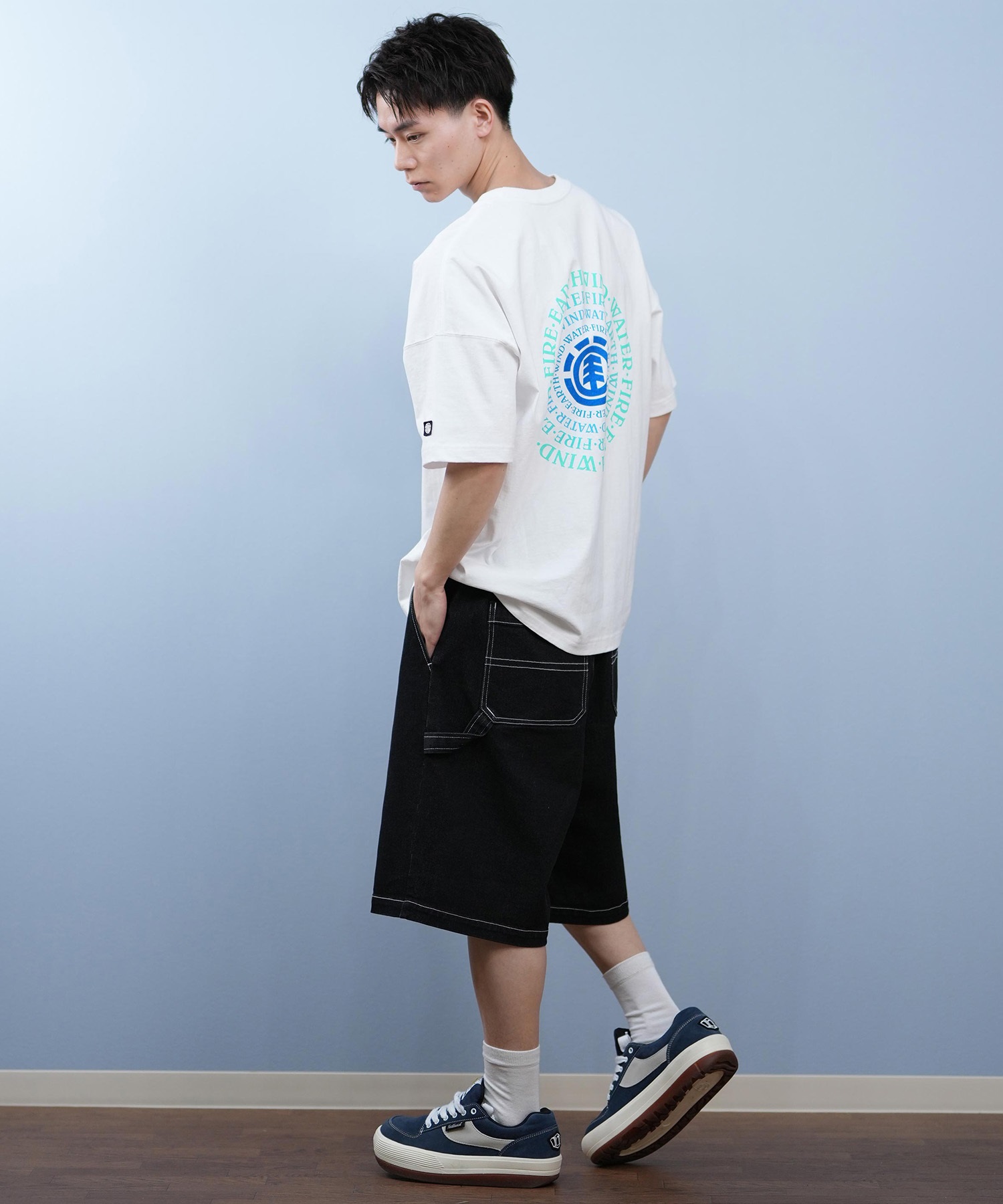 ELEMENT エレメント ショートパンツ メンズ デニムショーツ ペインター