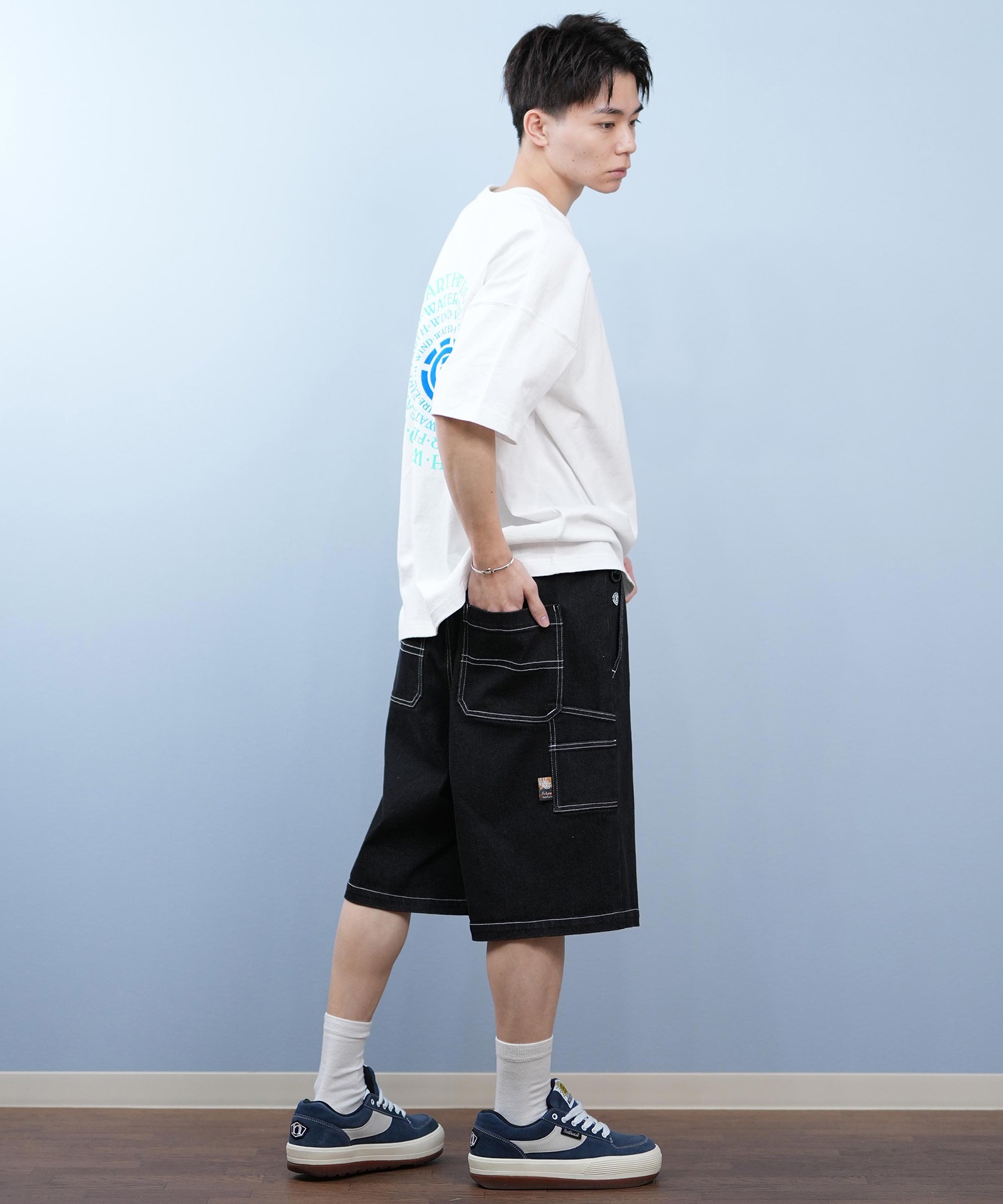 ELEMENT エレメント ショートパンツ メンズ デニムショーツ ペインター