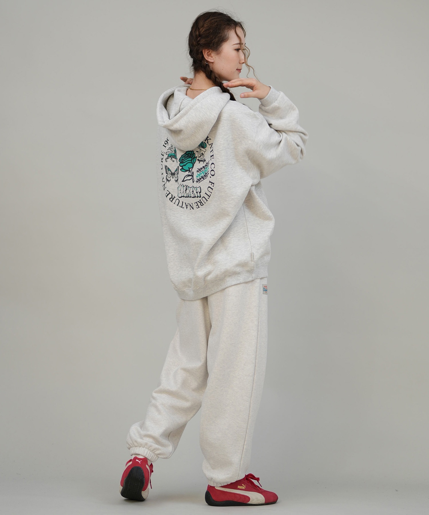 ELEMENT エレメント ジップアップ パーカー レディース バックプリント ESSENTIAL FULL ZIP W BF024-030(PNK-M)