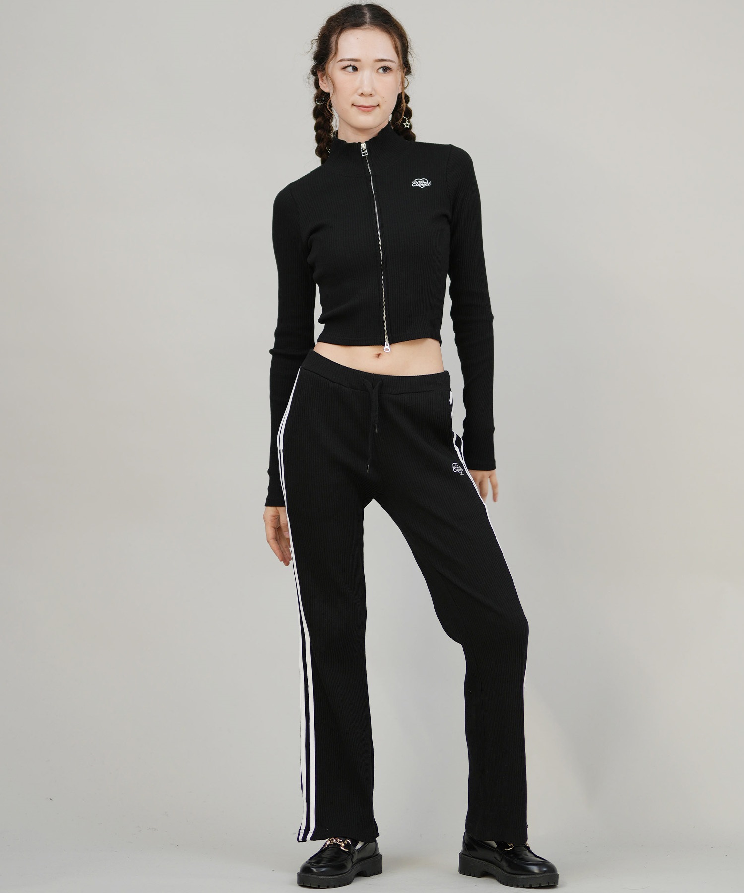 ELEMENT エレメント スウェット ジャケット レディース リブ ジップアップ TIGHT RIB FULL ZIP W BF024-031(FBK-M)