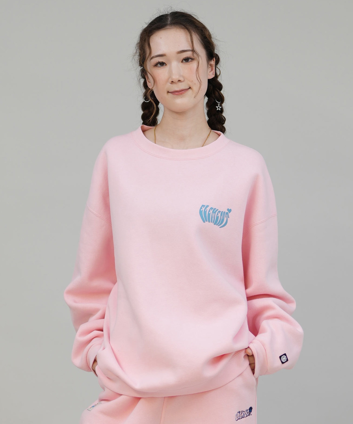 ELEMENT エレメント トレーナー スウェット レディース バックプリント ACOMPANY CREW W BF024-034(PNK-M)