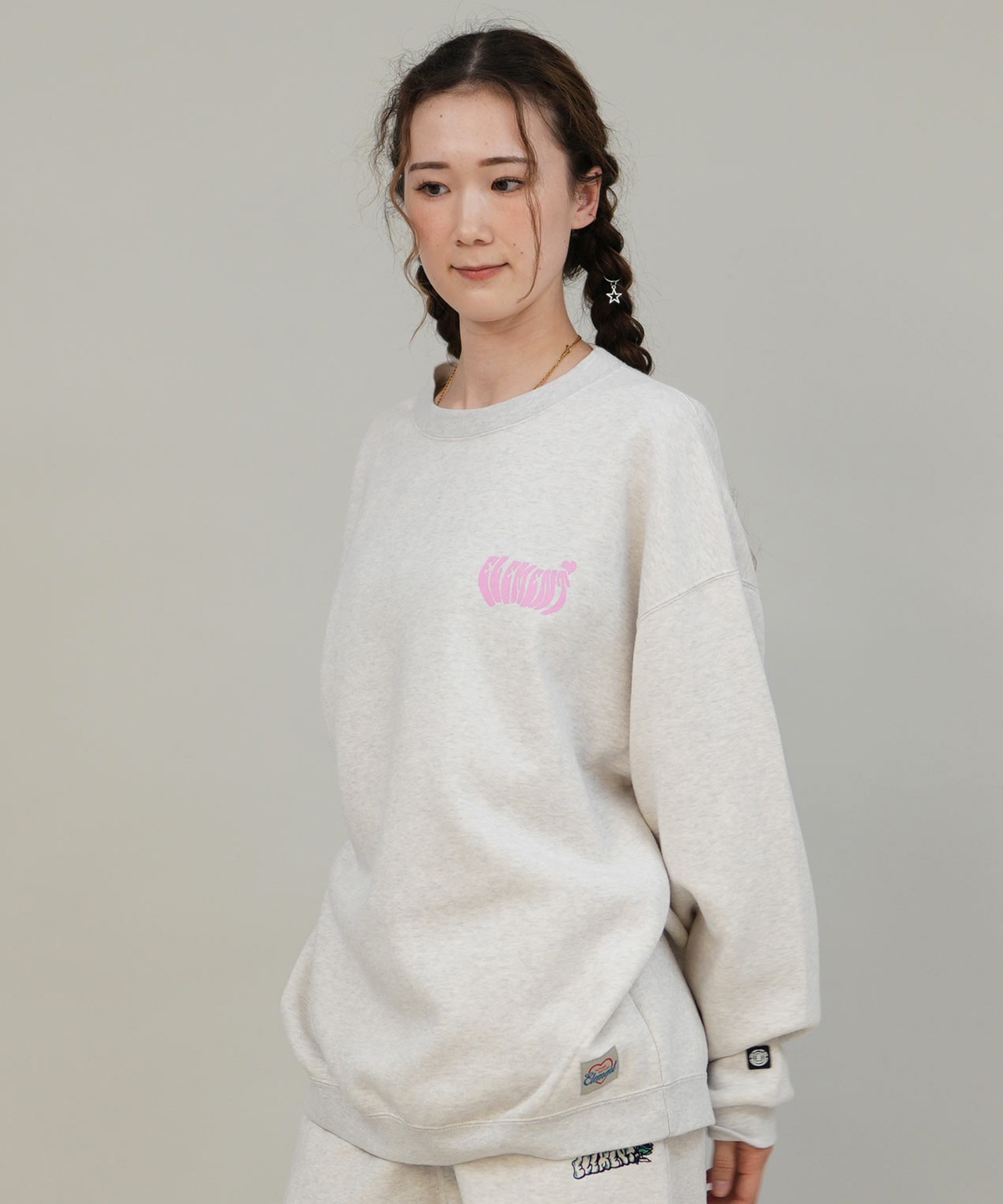 ELEMENT エレメント トレーナー スウェット レディース バックプリント ACOMPANY CREW W BF024-034(PNK-M)