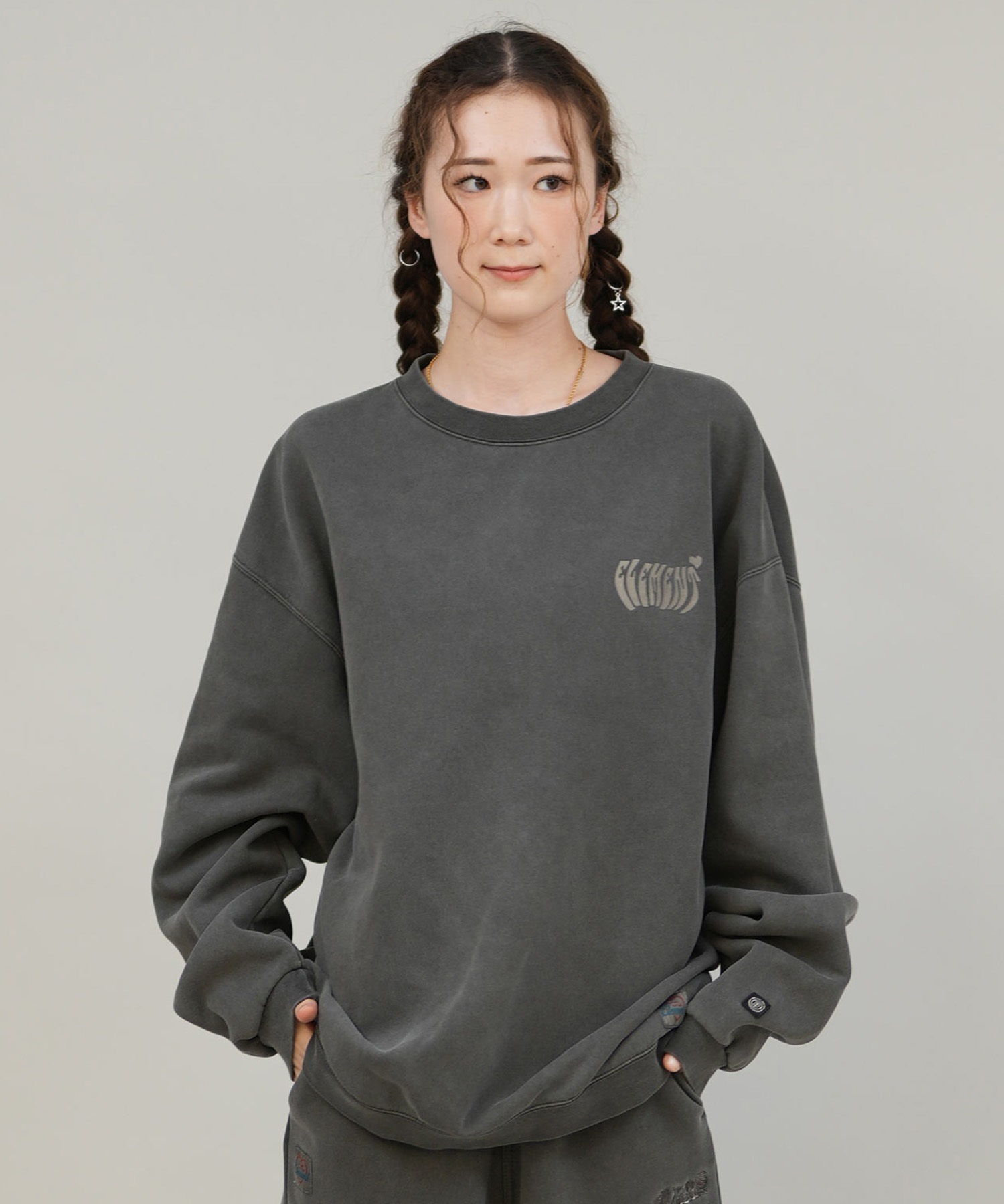 ELEMENT エレメント トレーナー スウェット レディース バックプリント ACOMPANY CREW W BF024-034(PNK-M)