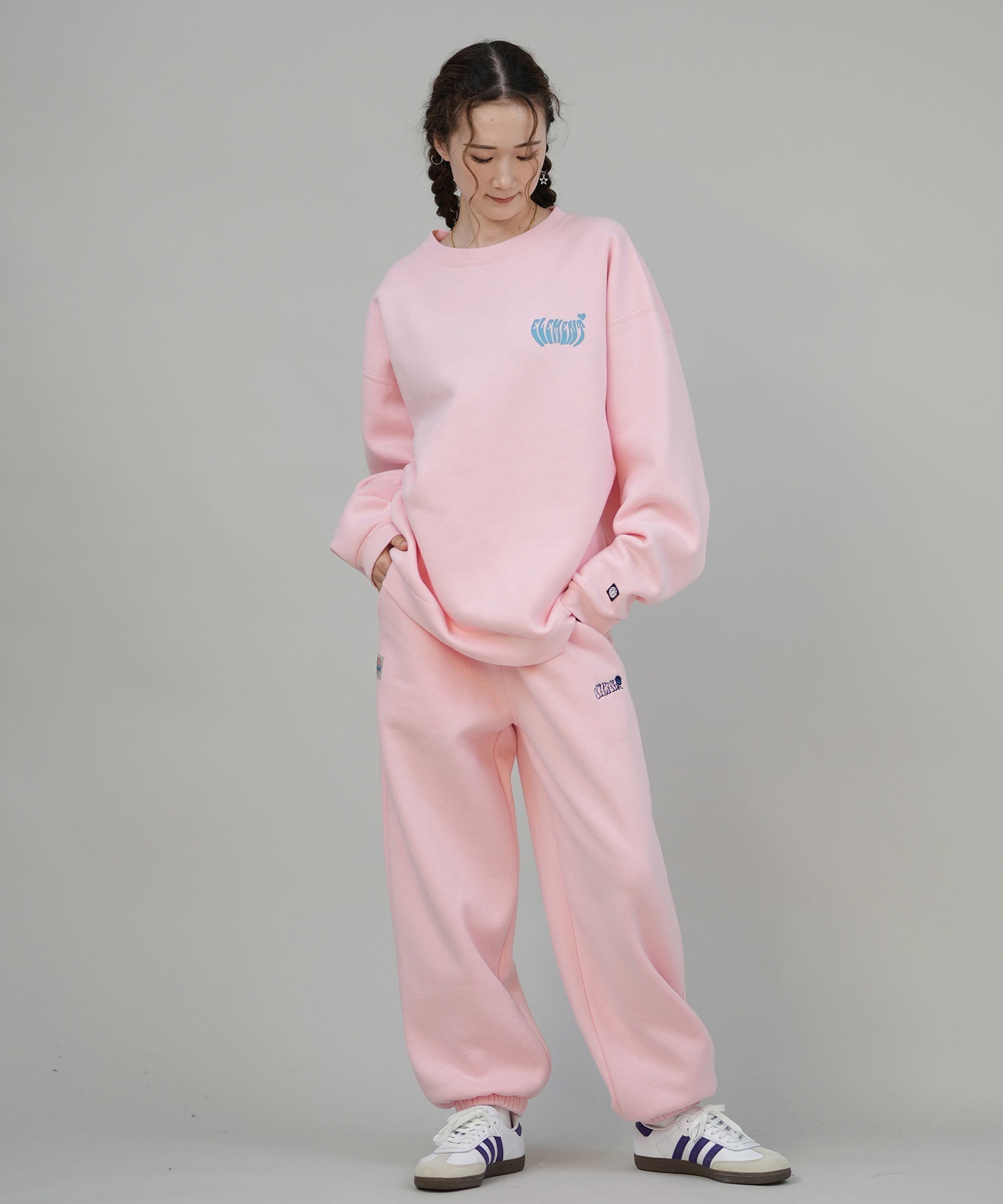 ELEMENT エレメント トレーナー スウェット レディース バックプリント ACOMPANY CREW W BF024-034(PNK-M)