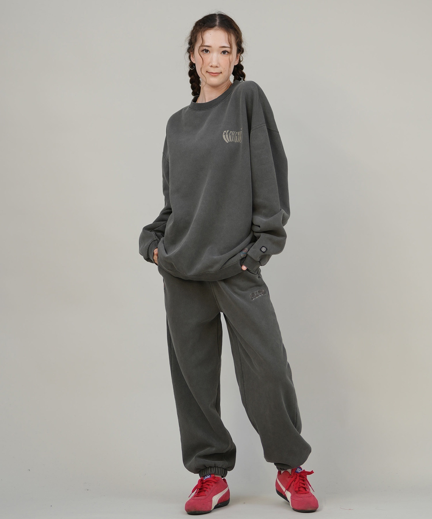 ELEMENT エレメント トレーナー スウェット レディース バックプリント ACOMPANY CREW W BF024-034(PNK-M)