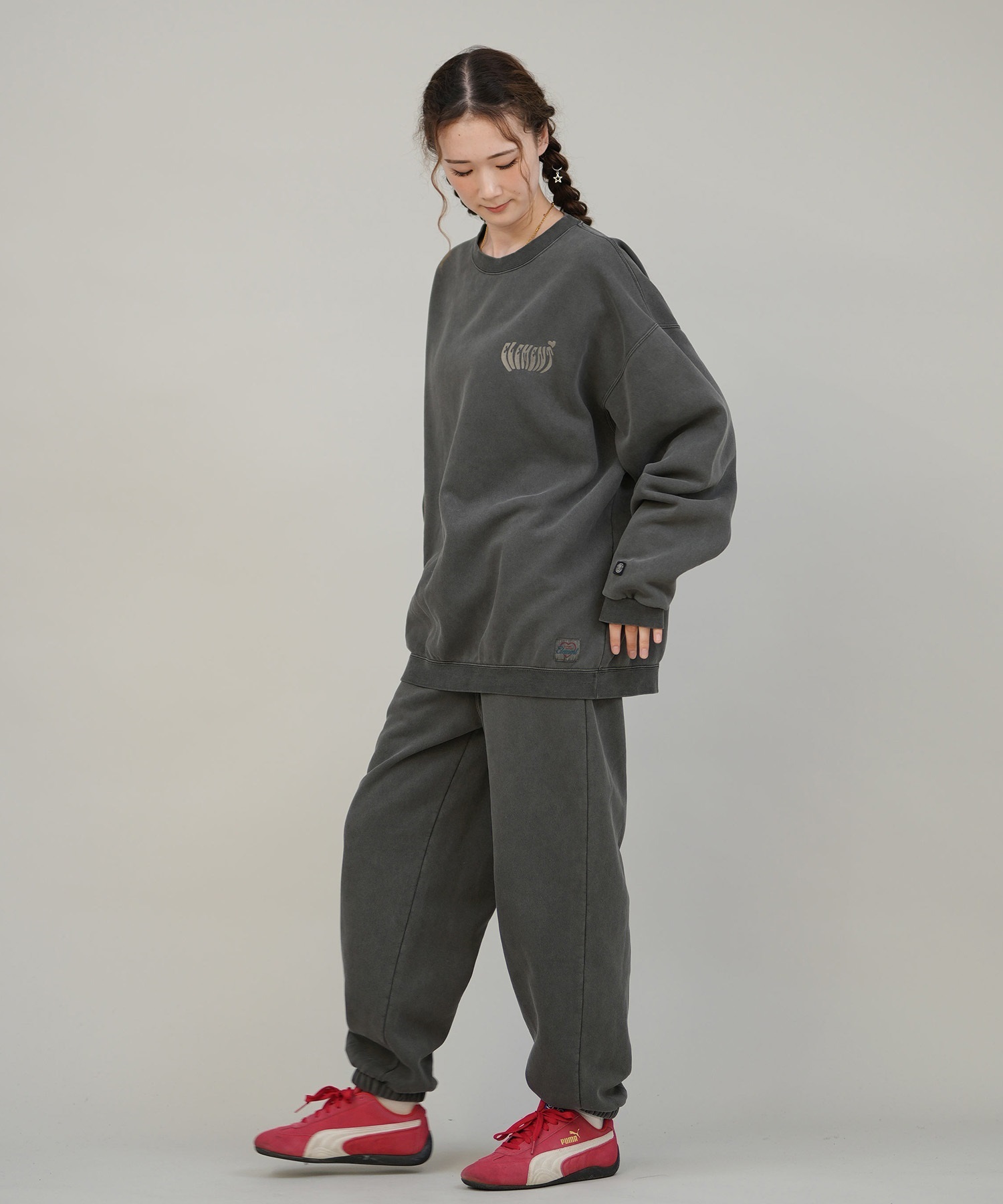 ELEMENT エレメント トレーナー スウェット レディース バックプリント ACOMPANY CREW W BF024-034(PNK-M)