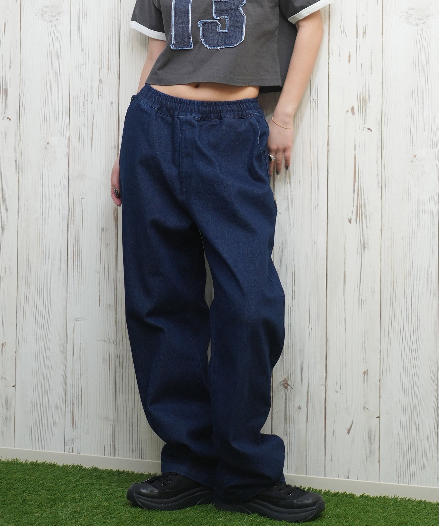 ユニセックス デニムパンツ ワイド フレア 無地 韓国 3色 S~XL 楽天市場】【SALE／50%OFF】SIDE ZIP DENIM PANTS デニムパンツ