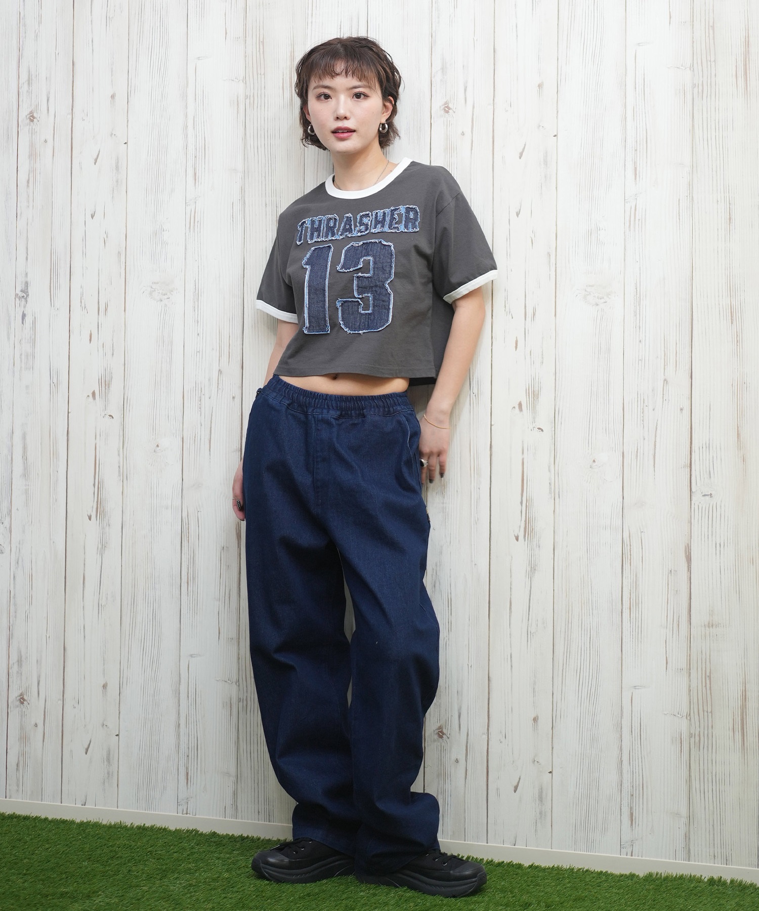 ELEMENT エレメント レディース ロングパンツ ワイドデニム