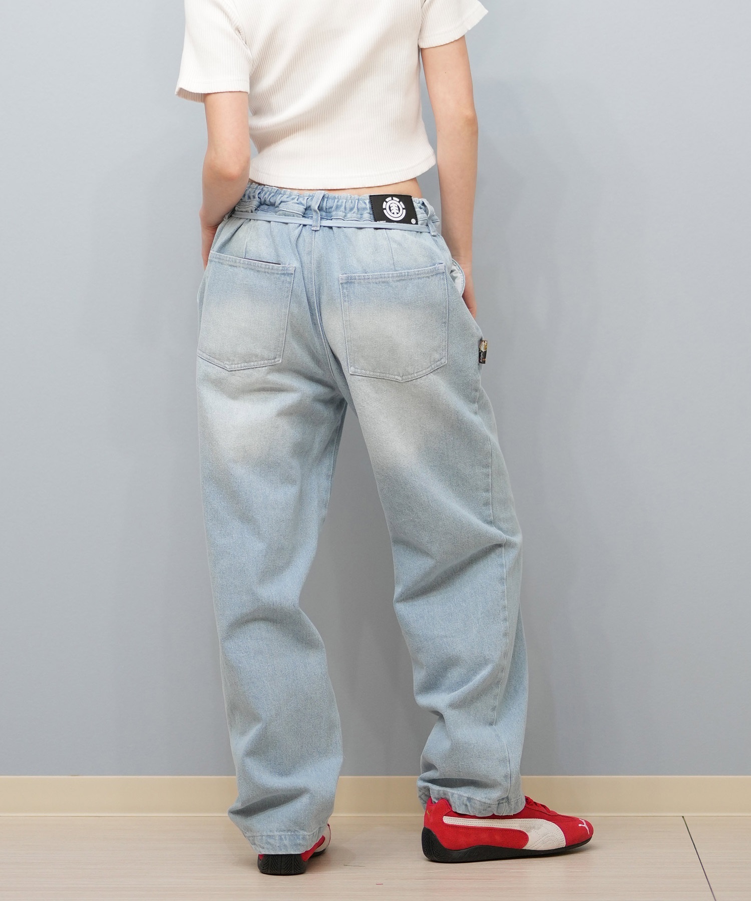 ELEMENT エレメント レディース ロングパンツ ワイドデニムパンツ ユニセックス BF023-707(BFAD-F)