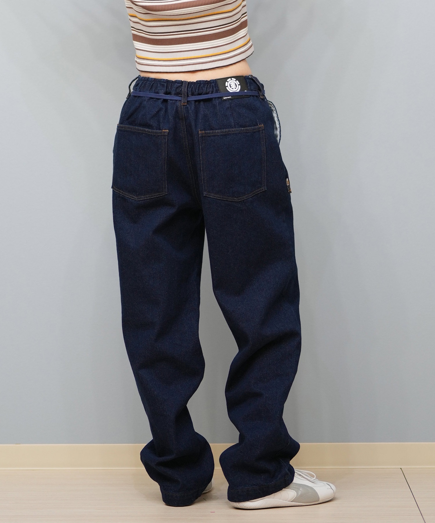 ELEMENT エレメント レディース ロングパンツ ワイドデニムパンツ ユニセックス BF023-707(BFAD-F)