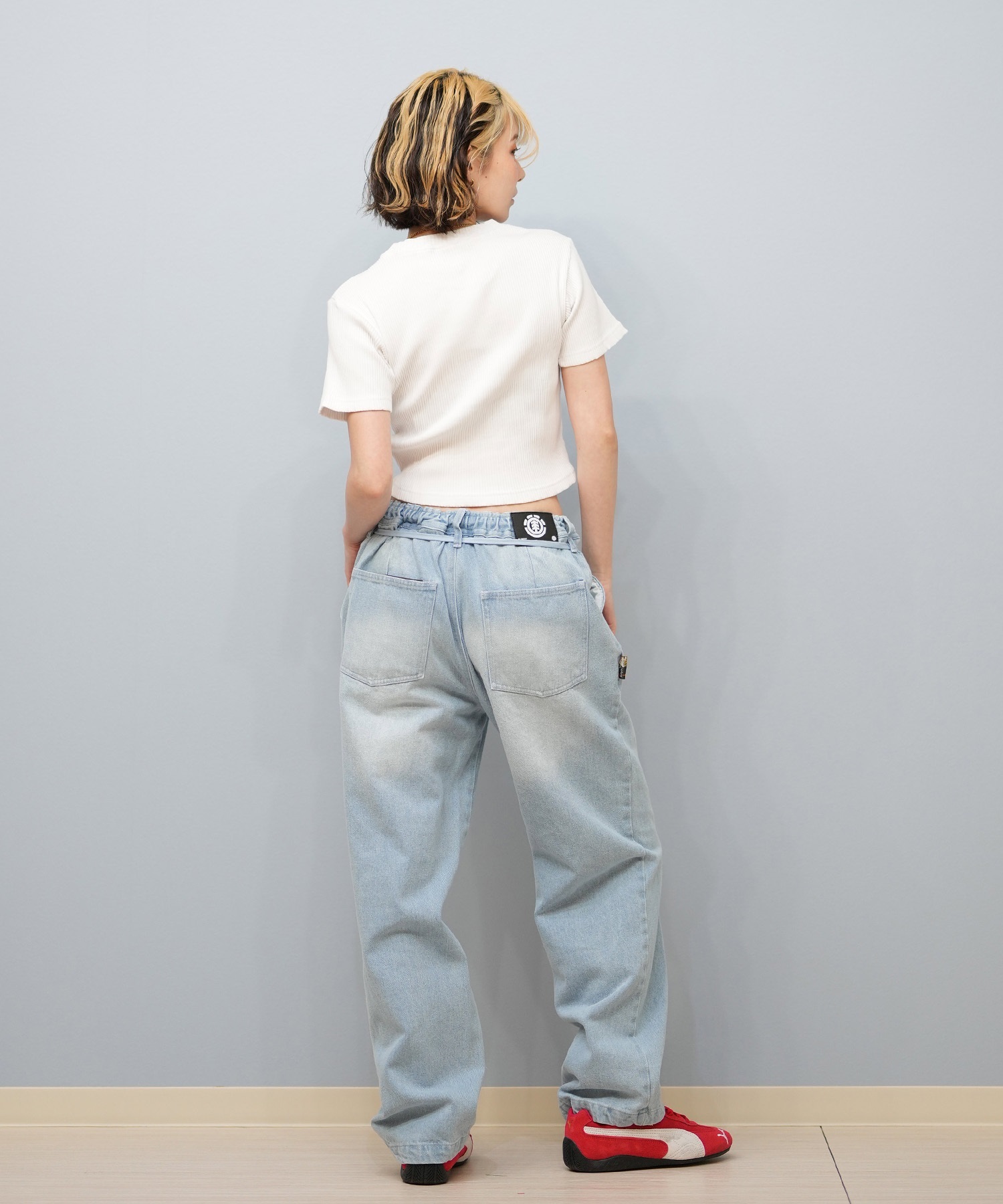 ELEMENT エレメント レディース ロングパンツ ワイドデニムパンツ ユニセックス BF023-707(BFAD-F)