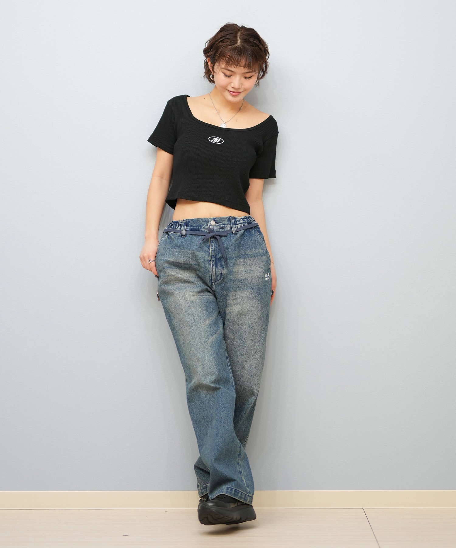 ELEMENT エレメント レディース ロングパンツ ワイドデニムパンツ ユニセックス BF023-707(BFAD-F)