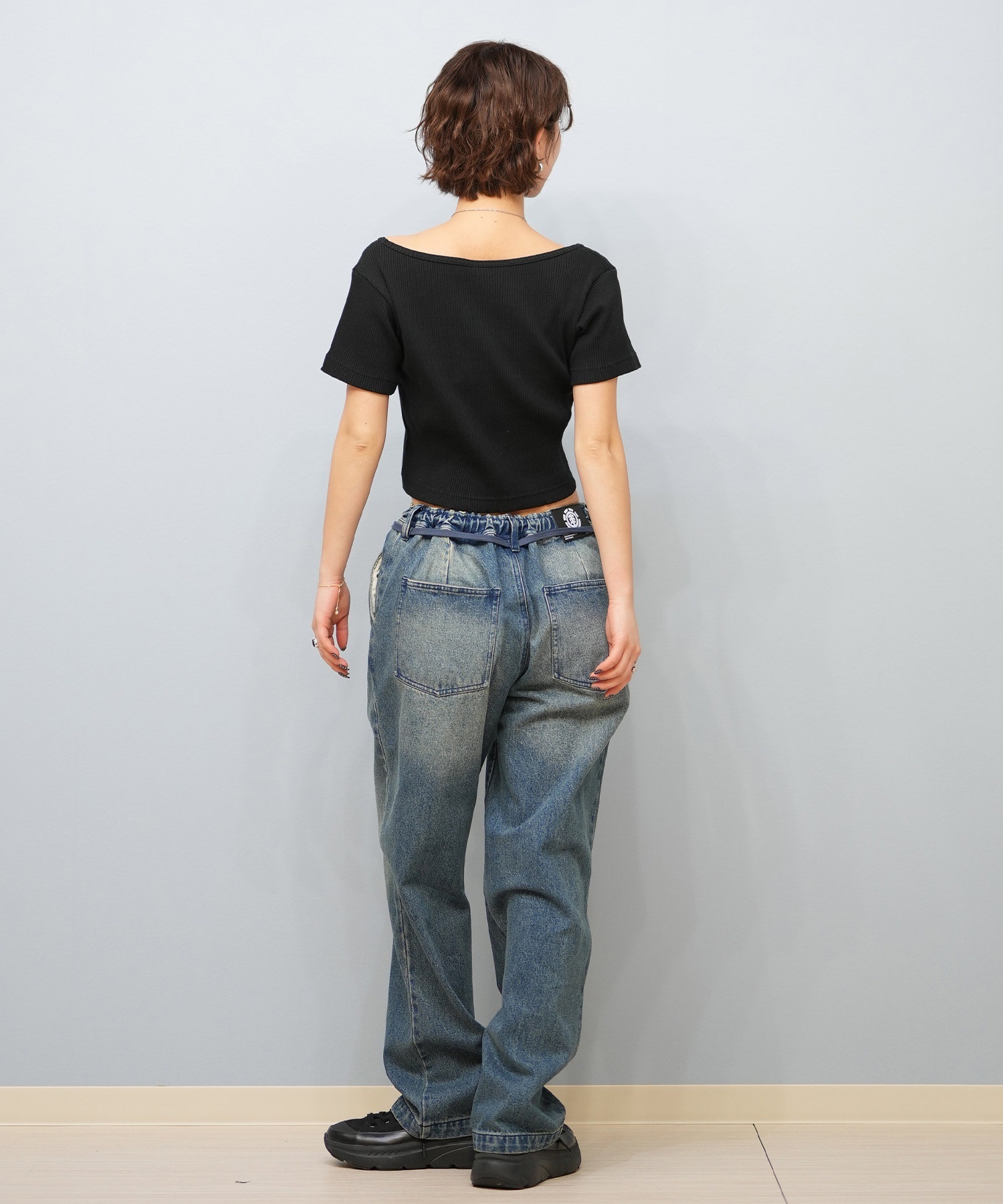 ELEMENT エレメント レディース ロングパンツ ワイドデニムパンツ ユニセックス BF023-707(BFAD-F)
