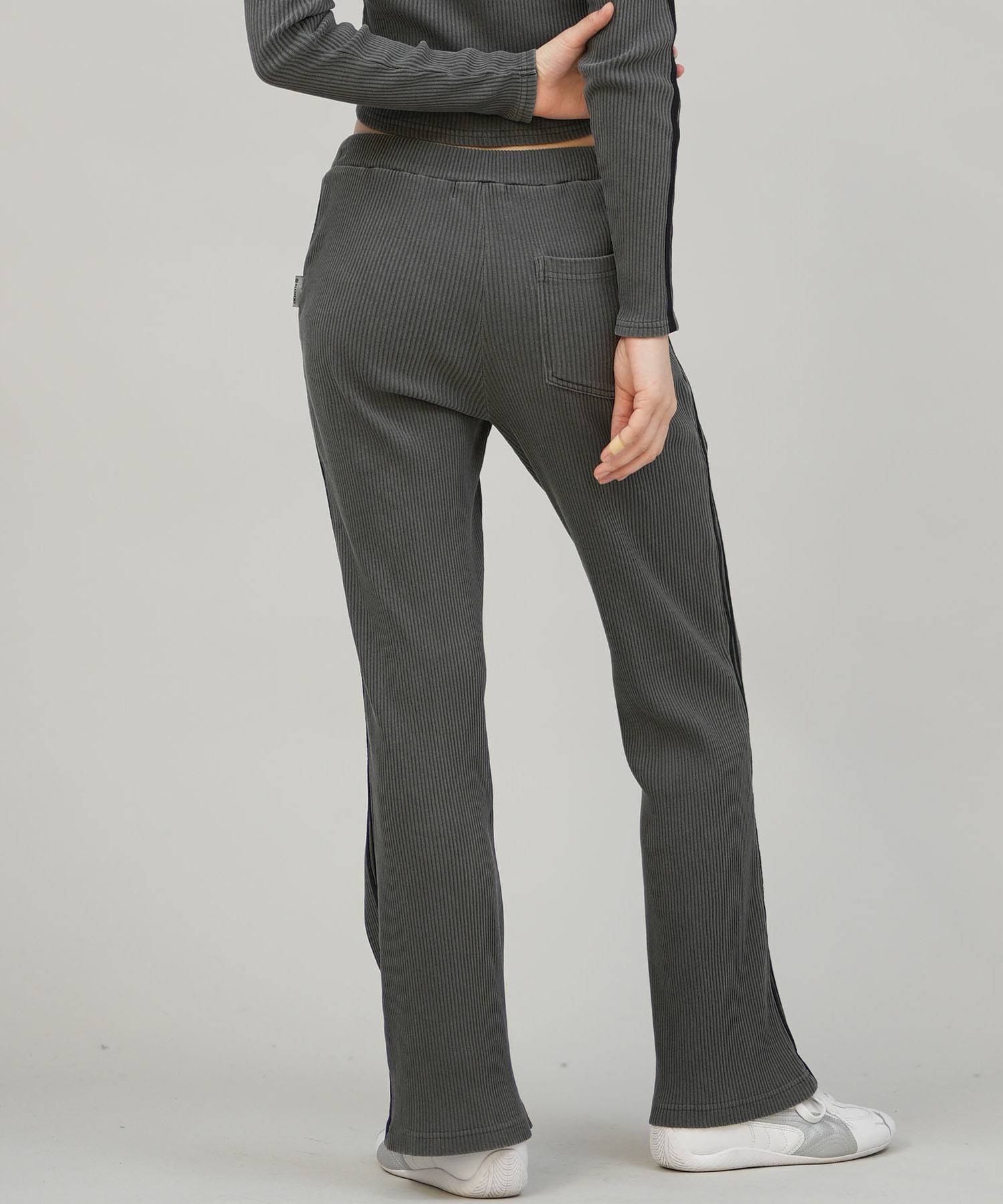 ELEMENT エレメント ロングパンツ レディース リブ フレアパンツ セットアップ対応 SHOD PANTS RIB BF024-728(FBK-M)