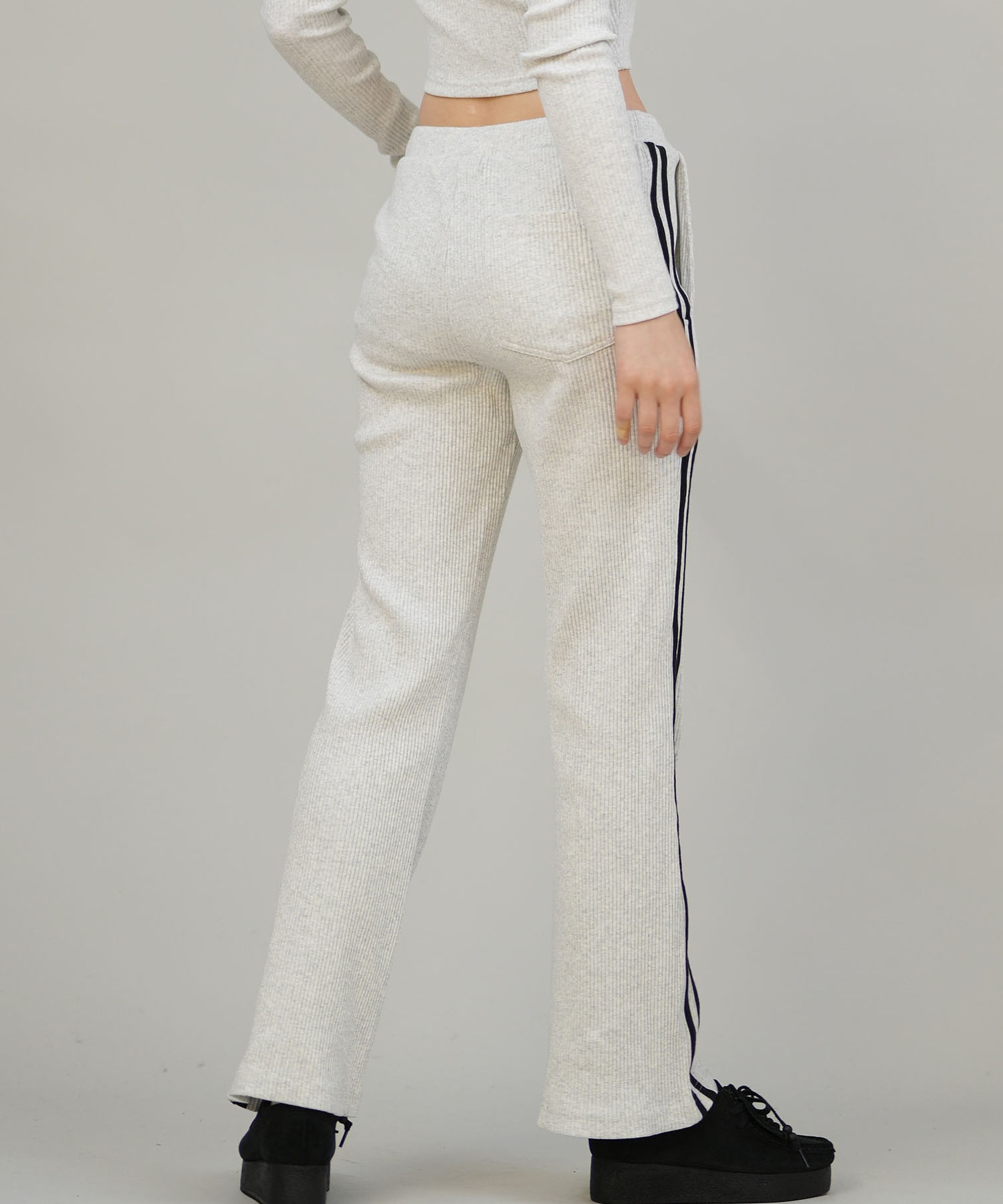 ELEMENT エレメント ロングパンツ レディース リブ フレアパンツ セットアップ対応 SHOD PANTS RIB BF024-728(FBK-M)