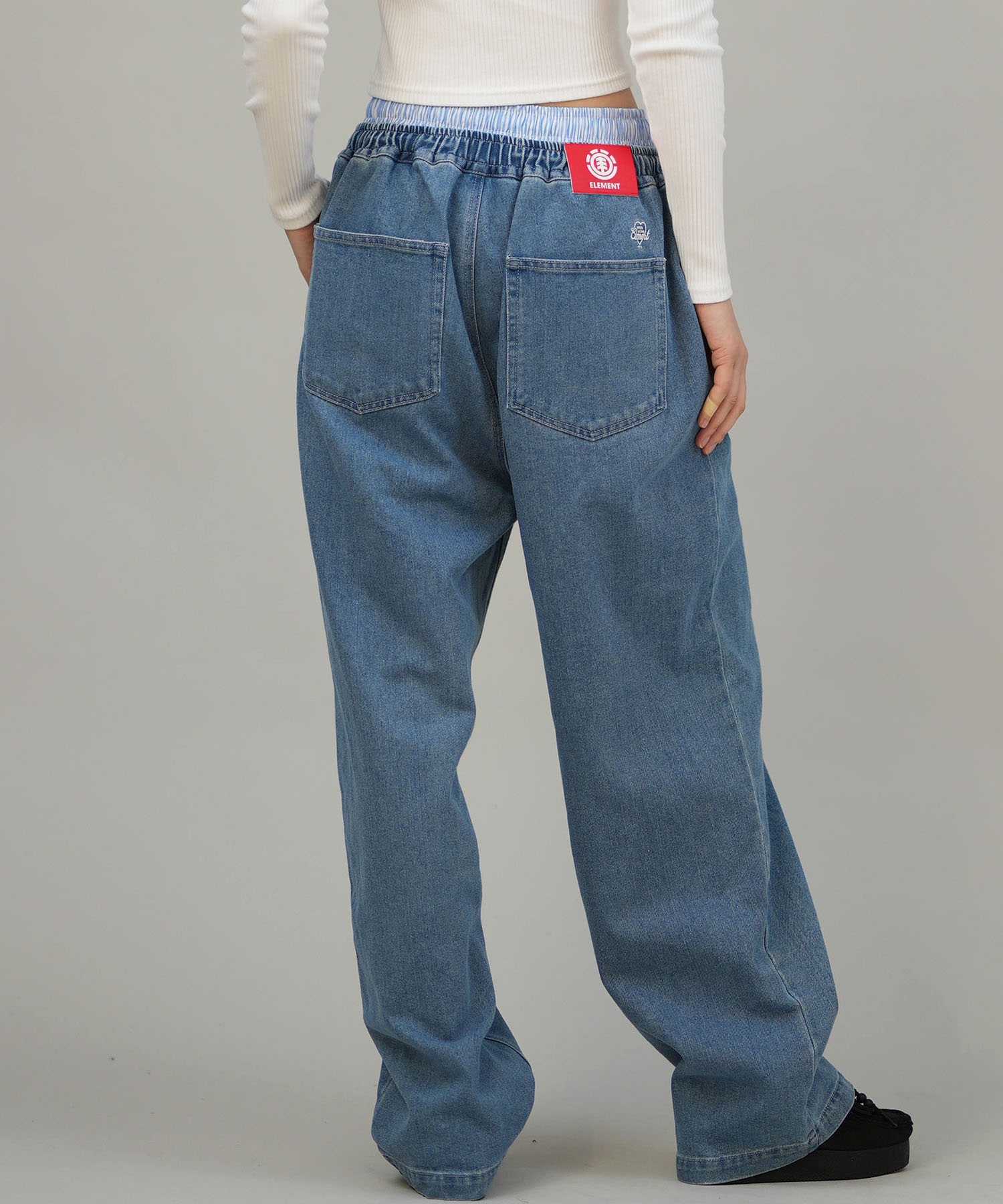 ELEMENT エレメント ロングパンツ レディース デニムパンツ レイヤード