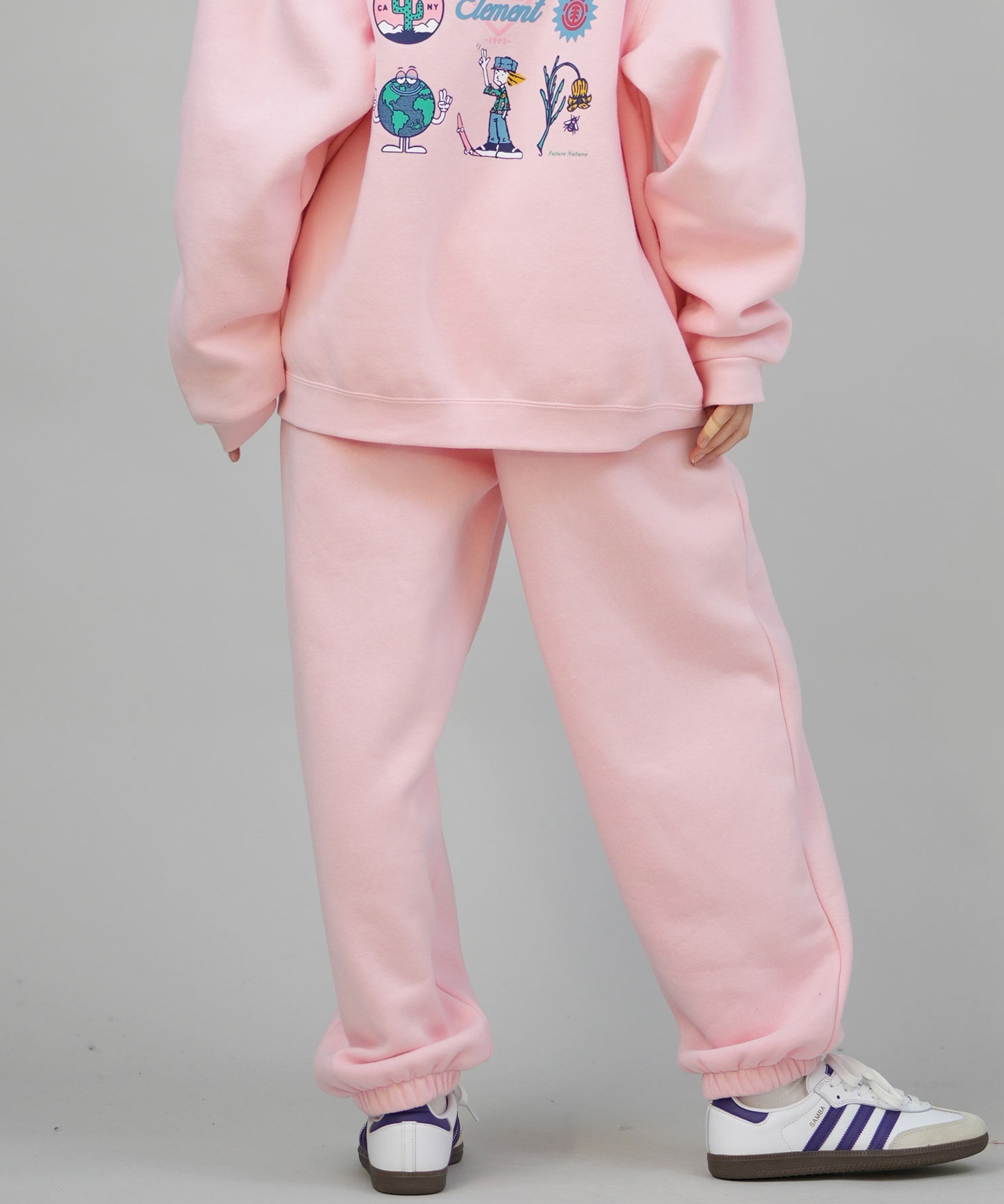 ELEMENT エレメント ロングパンツ レディース スウェットパンツ SHOD PANTS BALLOON SWEAT BF024-730(PNK-M)