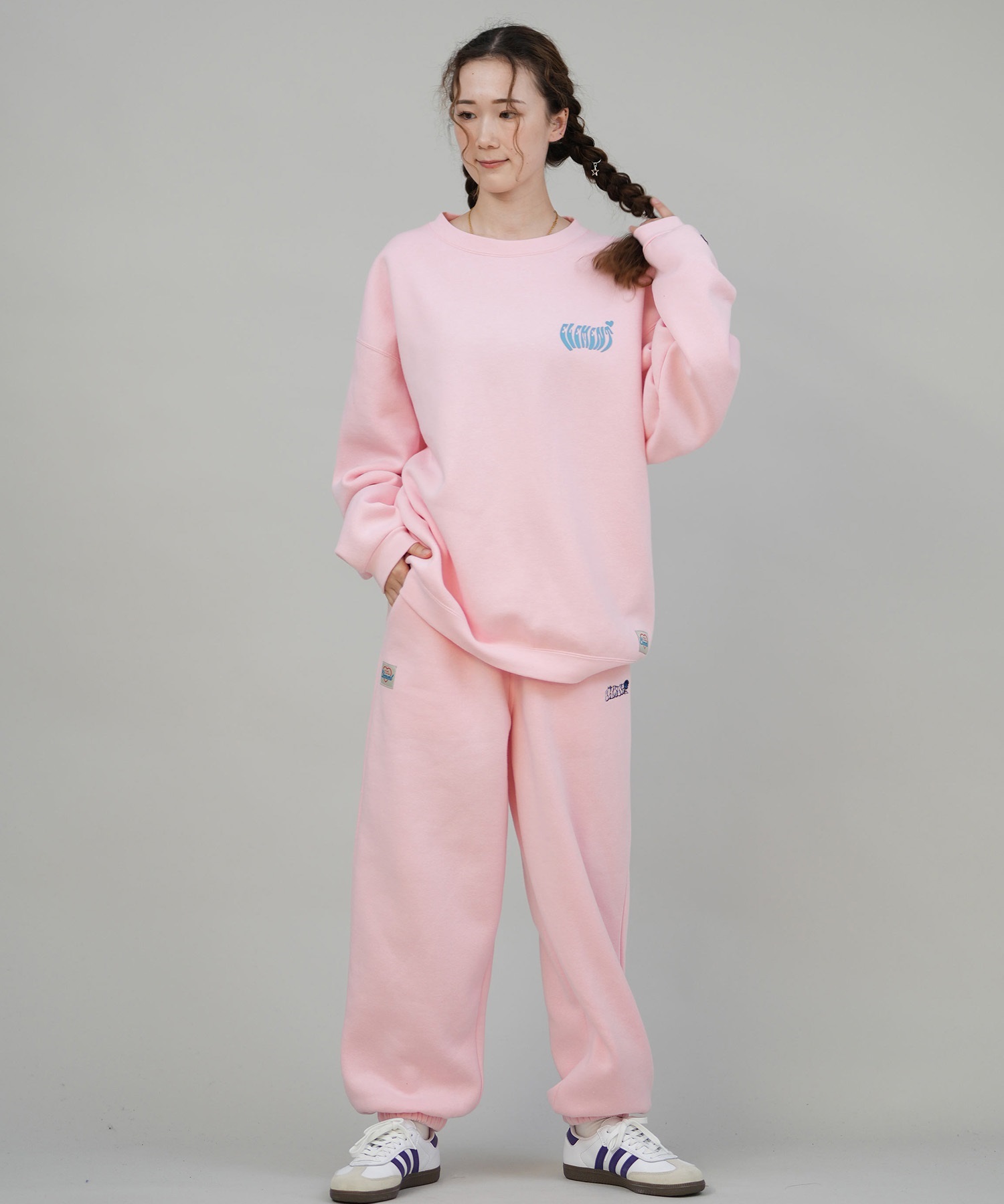 ELEMENT エレメント ロングパンツ レディース スウェットパンツ SHOD PANTS BALLOON SWEAT BF024-730(PNK-M)