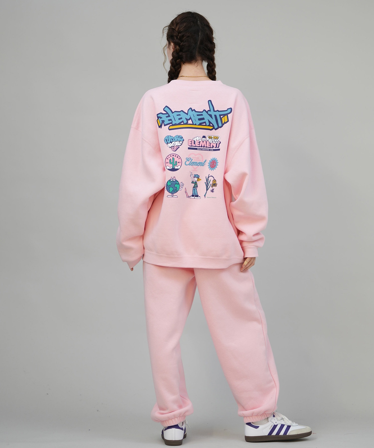 ELEMENT エレメント ロングパンツ レディース スウェットパンツ SHOD PANTS BALLOON SWEAT BF024-730(PNK-M)