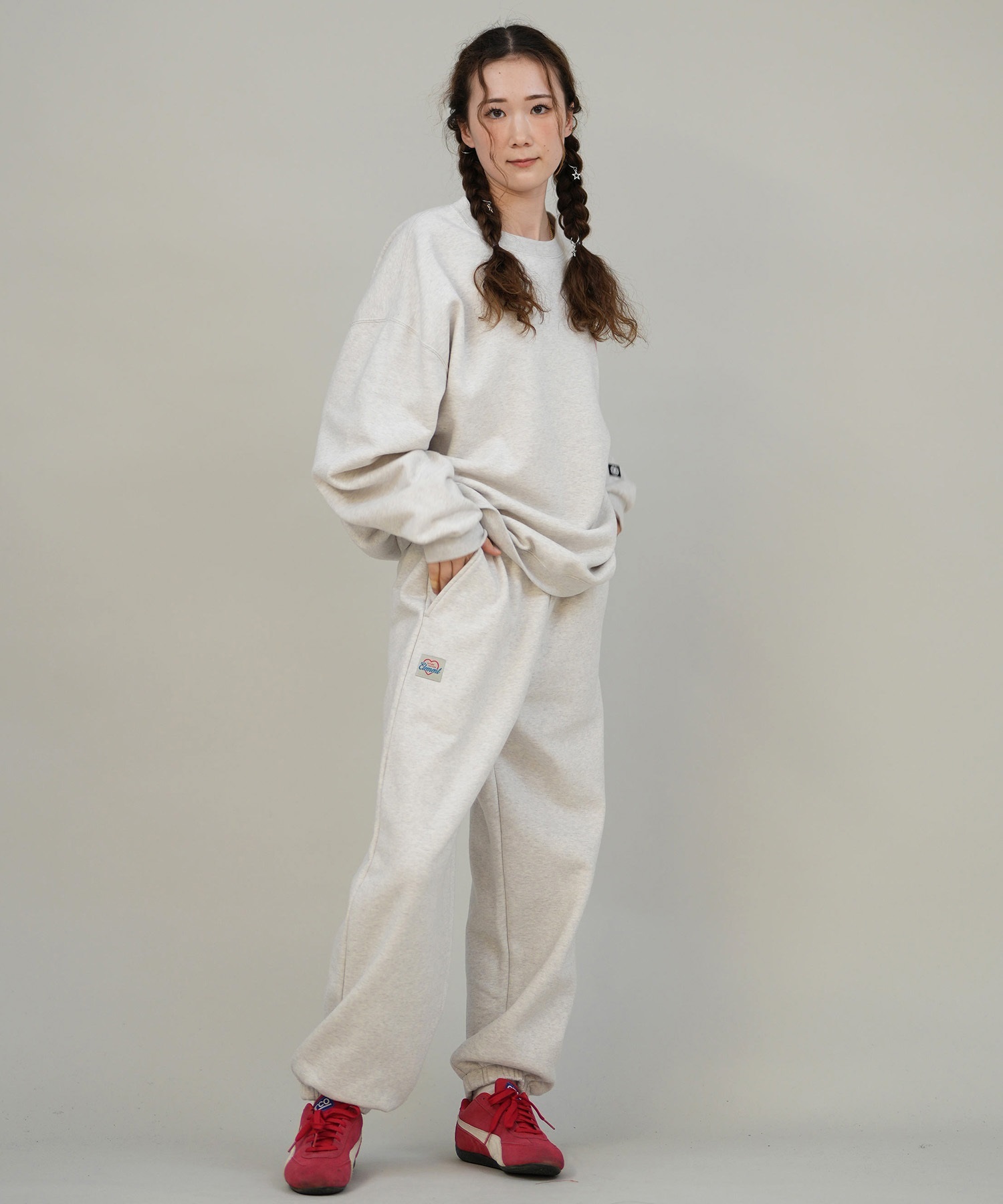 ELEMENT エレメント ロングパンツ レディース スウェットパンツ SHOD PANTS BALLOON SWEAT BF024-730(PNK-M)