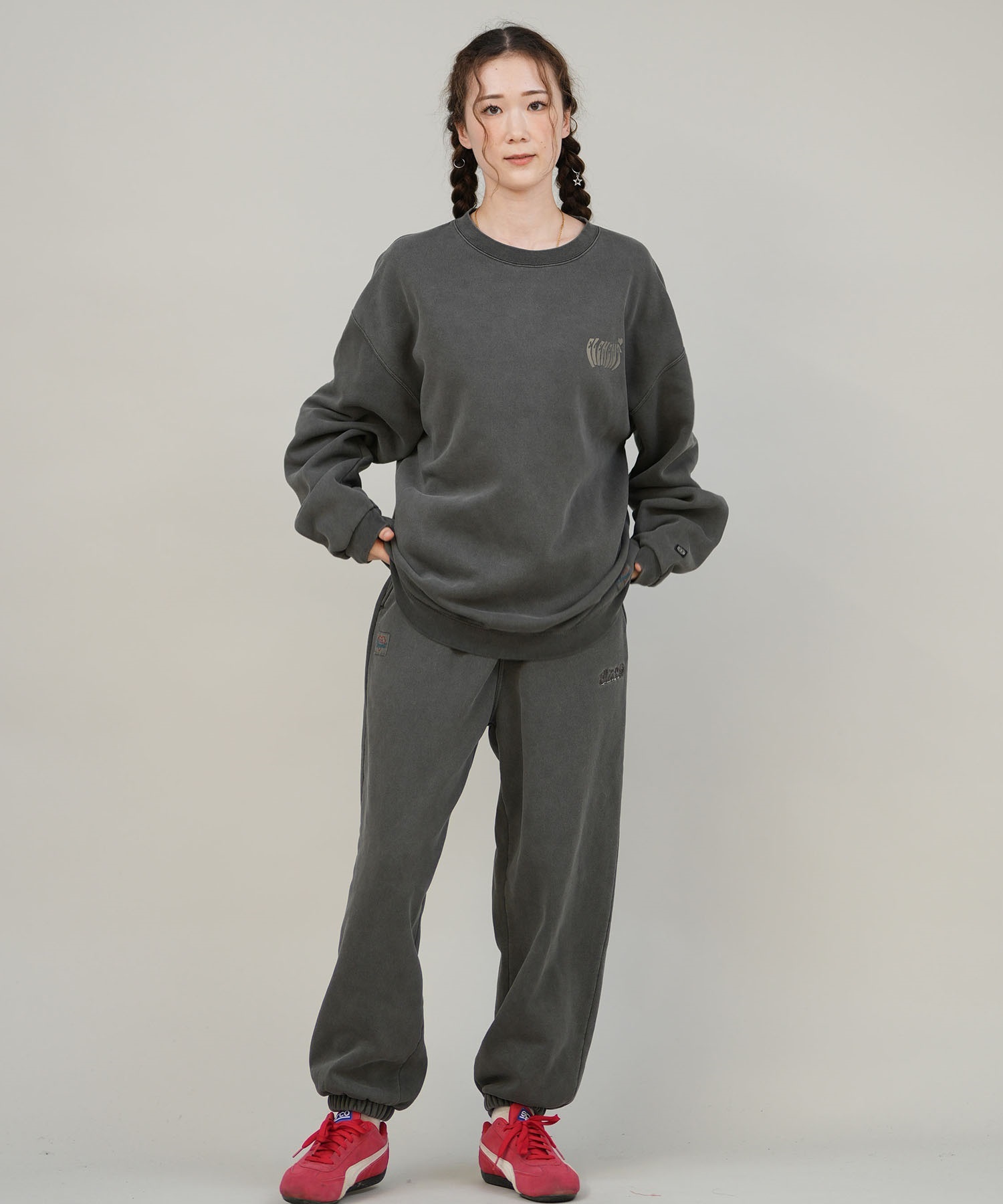 ELEMENT エレメント ロングパンツ レディース スウェットパンツ SHOD PANTS BALLOON SWEAT BF024-730(PNK-M)