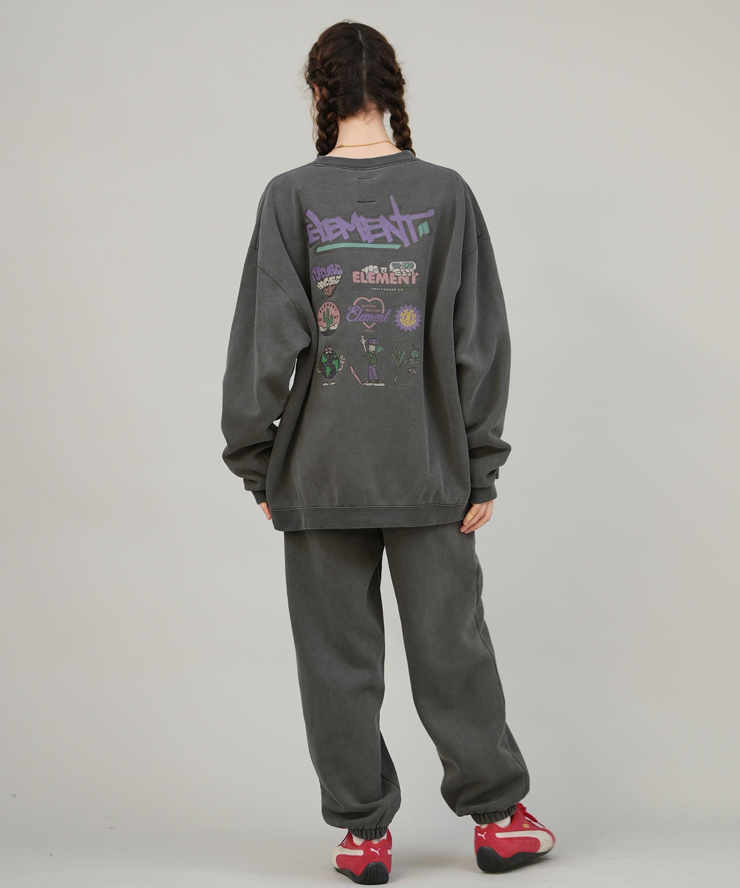 ELEMENT エレメント ロングパンツ レディース スウェットパンツ SHOD PANTS BALLOON SWEAT BF024-730(PNK-M)