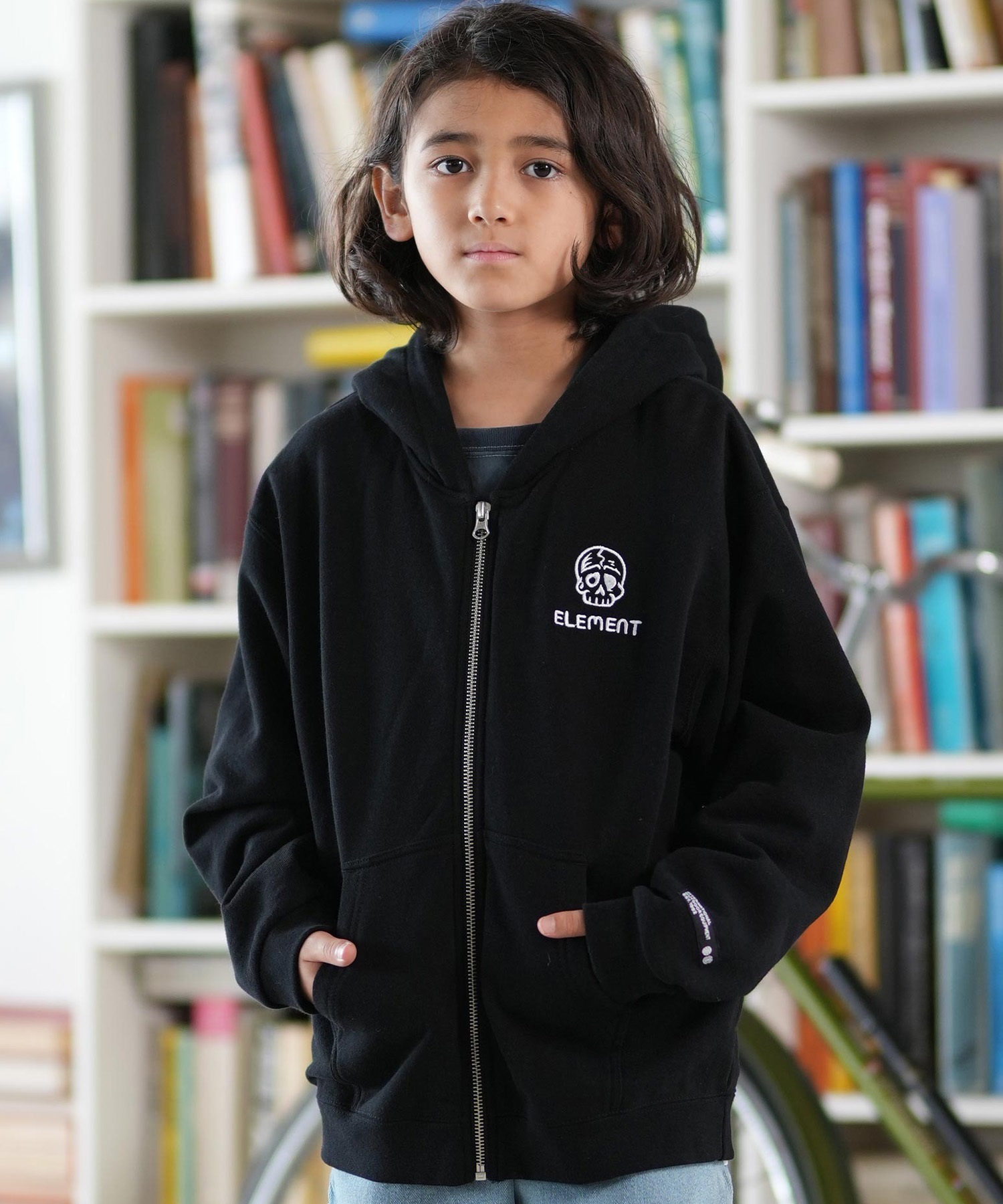ELEMENT エレメント ジップアップ パーカー キッズ ジュニア 子供 裏毛